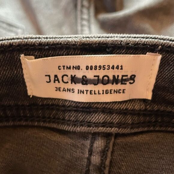 Jack & Jones Liam Skinny fit grey/black distress Jeans size 27 new witho… - Picture 3 of 7
